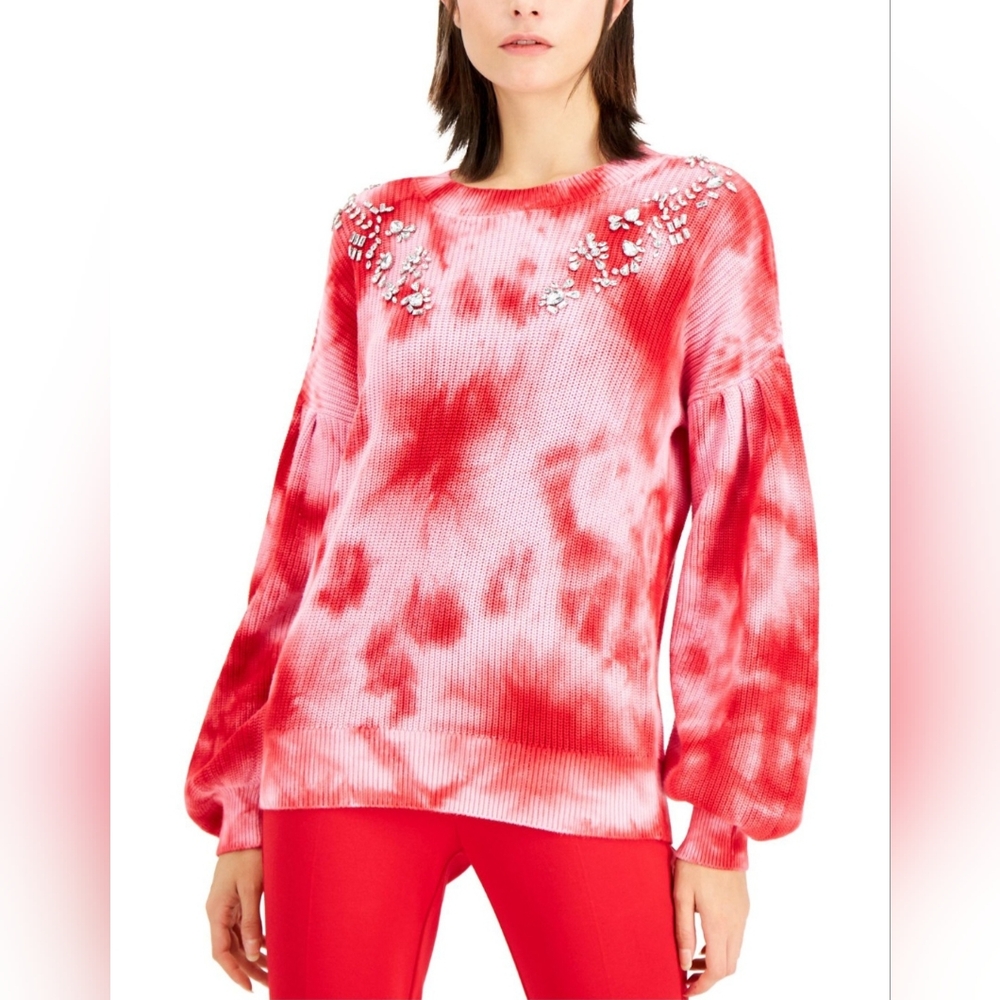 Stunning Tie Dye INC Sweater with Jewels
